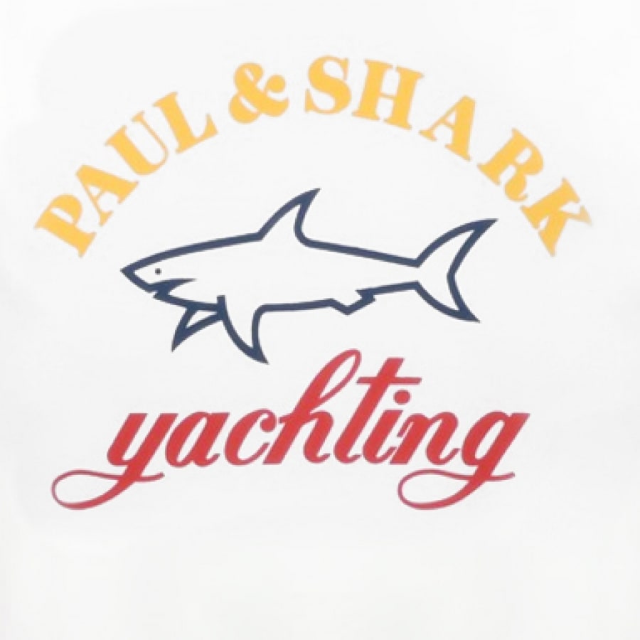 Paul And Shark Logo T Shirt White Mainline Menswear